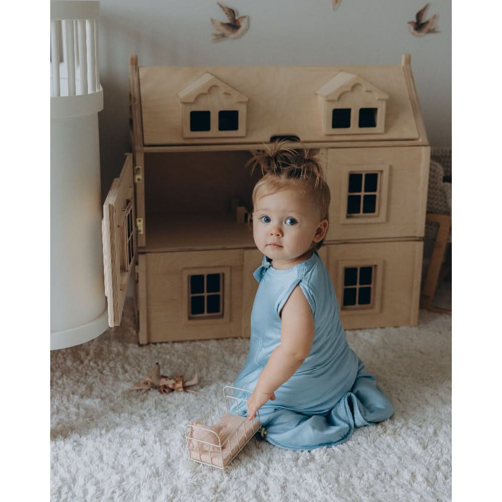 Theta Pouch 100% Bamboo Baby Sleep Sack - Misty Blue