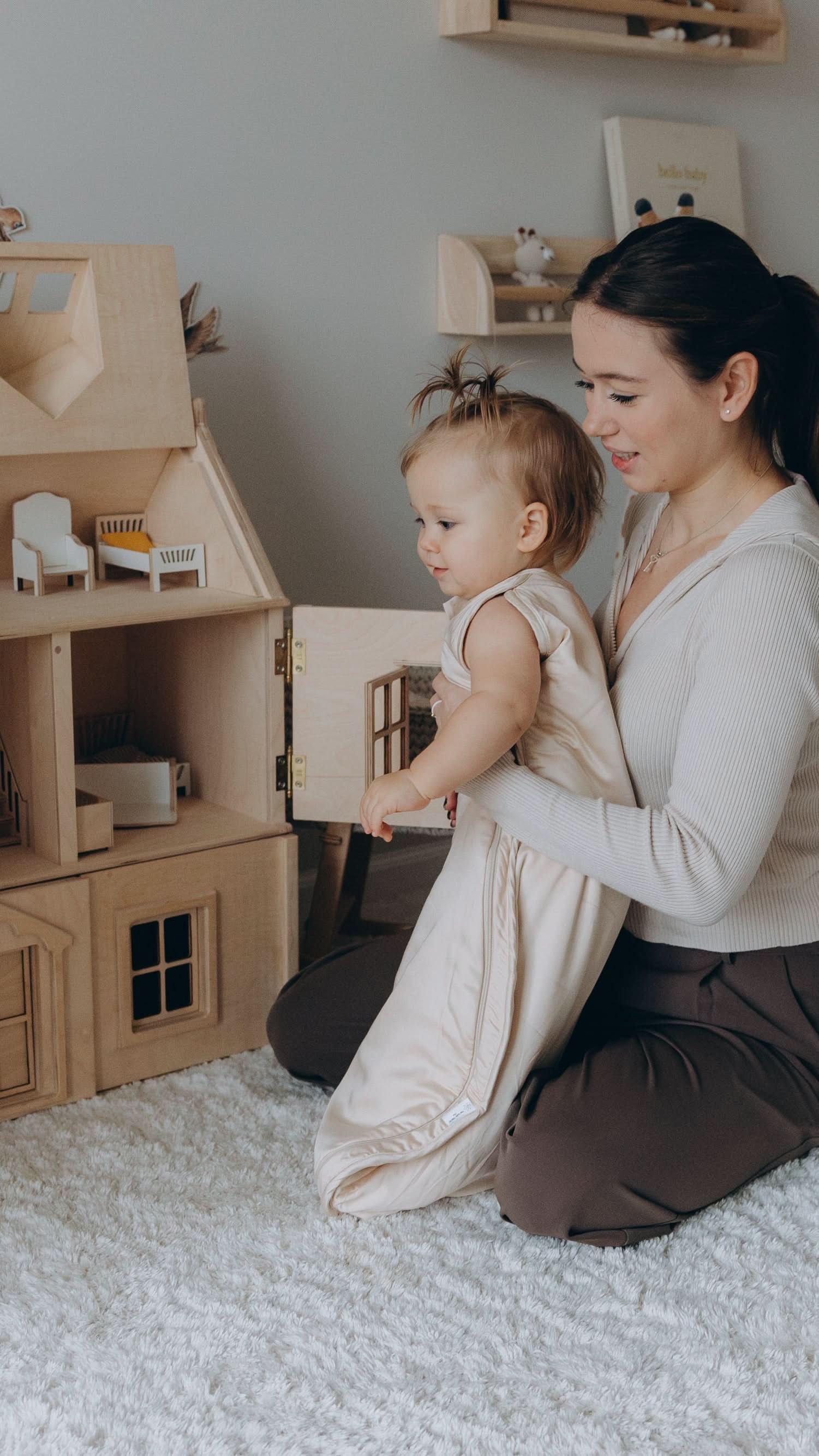 Theta Pouch 100% Bamboo Baby Sleep Sack - Sand Dune