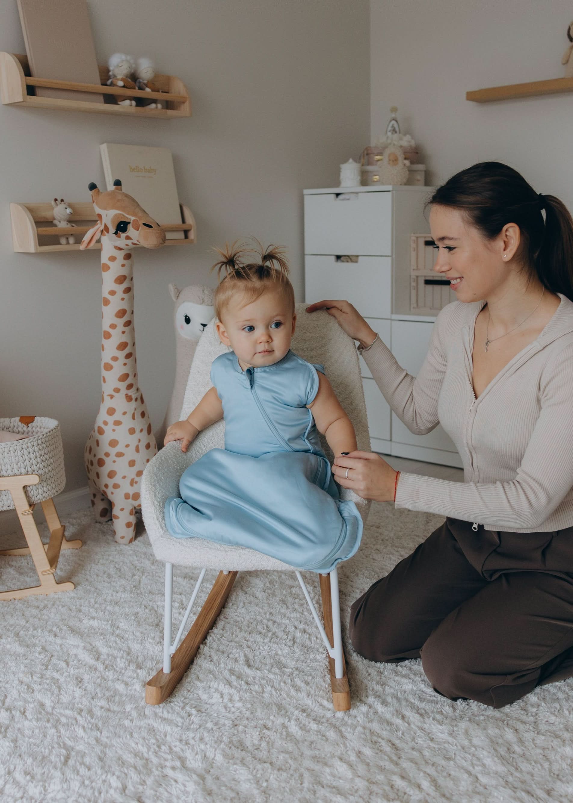 Theta Pouch 100% Bamboo Baby Sleep Sack - Misty Blue