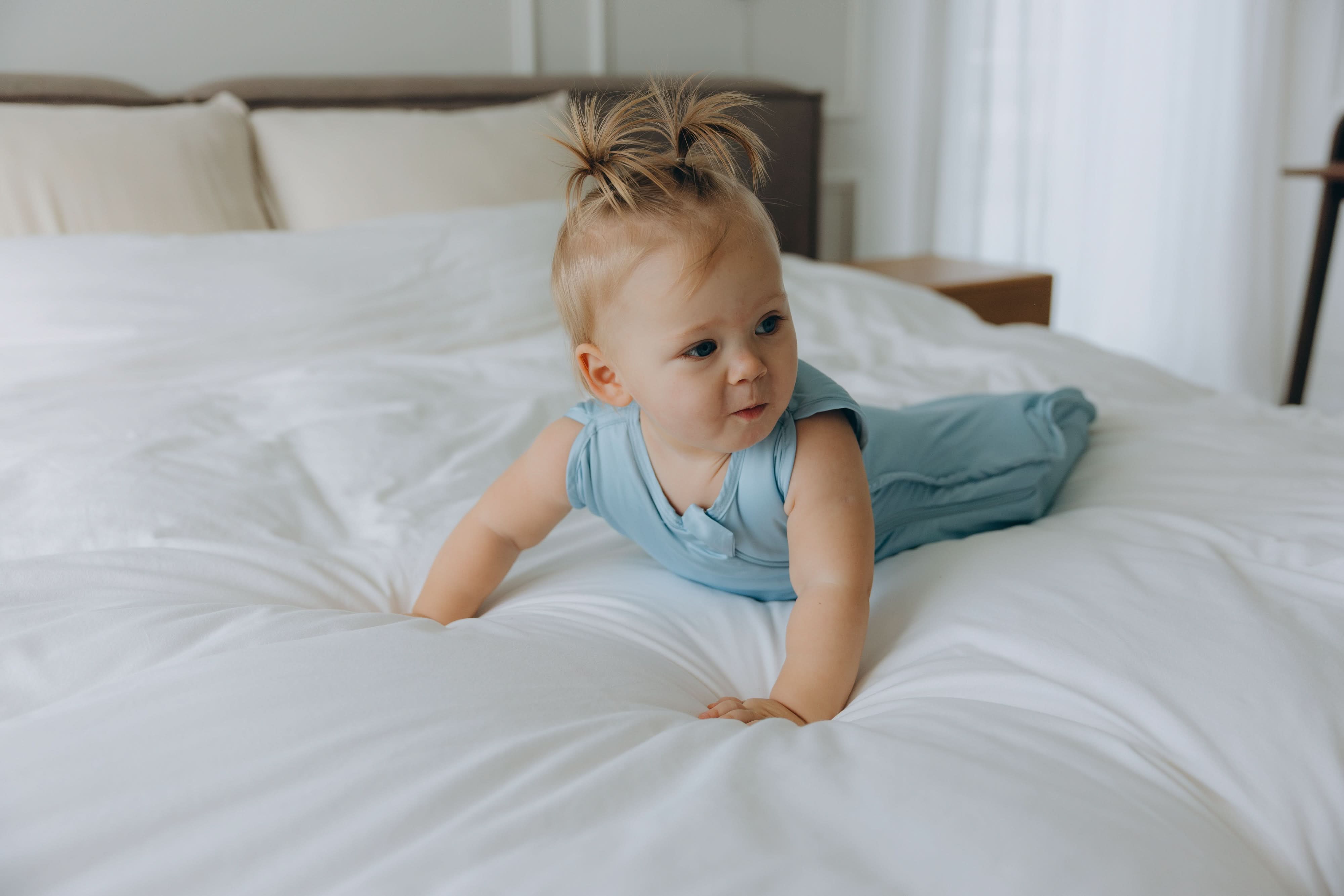 Theta Pouch 100% Bamboo Baby Sleep Sack - Misty Blue